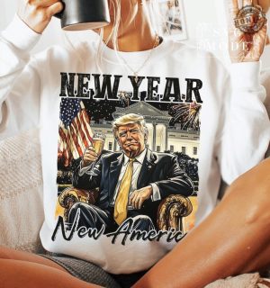 New Year Trump 2025 Shirt New Year New America Hoodie Trump Happy New Year Tshirt Trump Dance Christmas Sweatshirt Funny Christmas Trump Gift honizy 5