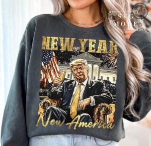 New Year Trump 2025 Shirt New Year New America Hoodie Trump Happy New Year Tshirt Trump Dance Christmas Sweatshirt Funny Christmas Trump Gift honizy 8