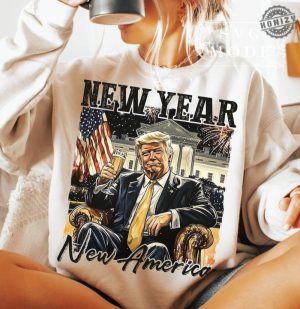 New Year Trump 2025 Shirt New Year New America Hoodie Trump Happy New Year Tshirt Trump Dance Christmas Sweatshirt Funny Christmas Trump Gift honizy 9