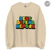 Deny Defend Depose Bold Statement Tee Colorful Protest Sweater Mario Font Hoodie Activist Graphic Sweater For Unisex Casual Wear honizy 8