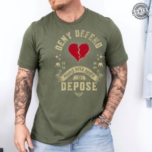 Deny Defend Depose Tshirt Bold Statement Tee Unisex Classic Sweatshirt For Him Funny Unique Gift Protest Activist Hoodie Eat The Rich Tshirt honizy 4