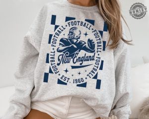 New England Football Shirt The Pats Hoodie Vintage New England Crewneck Sweatshirt Patriot Tshirt New England Fan Gift honizy 4