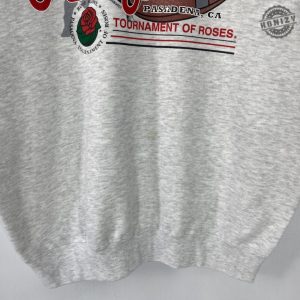 Vintage Rose Bowl Game Tshirt Pasadena Stadium Crewneck Rose Bowl Sweater Pullover American College Bowl Game Print Logo Grey Large Hoodie honizy 3