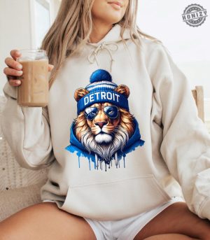 Detroit Football Shirt Cool Lions Football Sweatshirt Detroit Lions Football Hoodie Game Day Tshirt Lions Fun Gift honizy 3