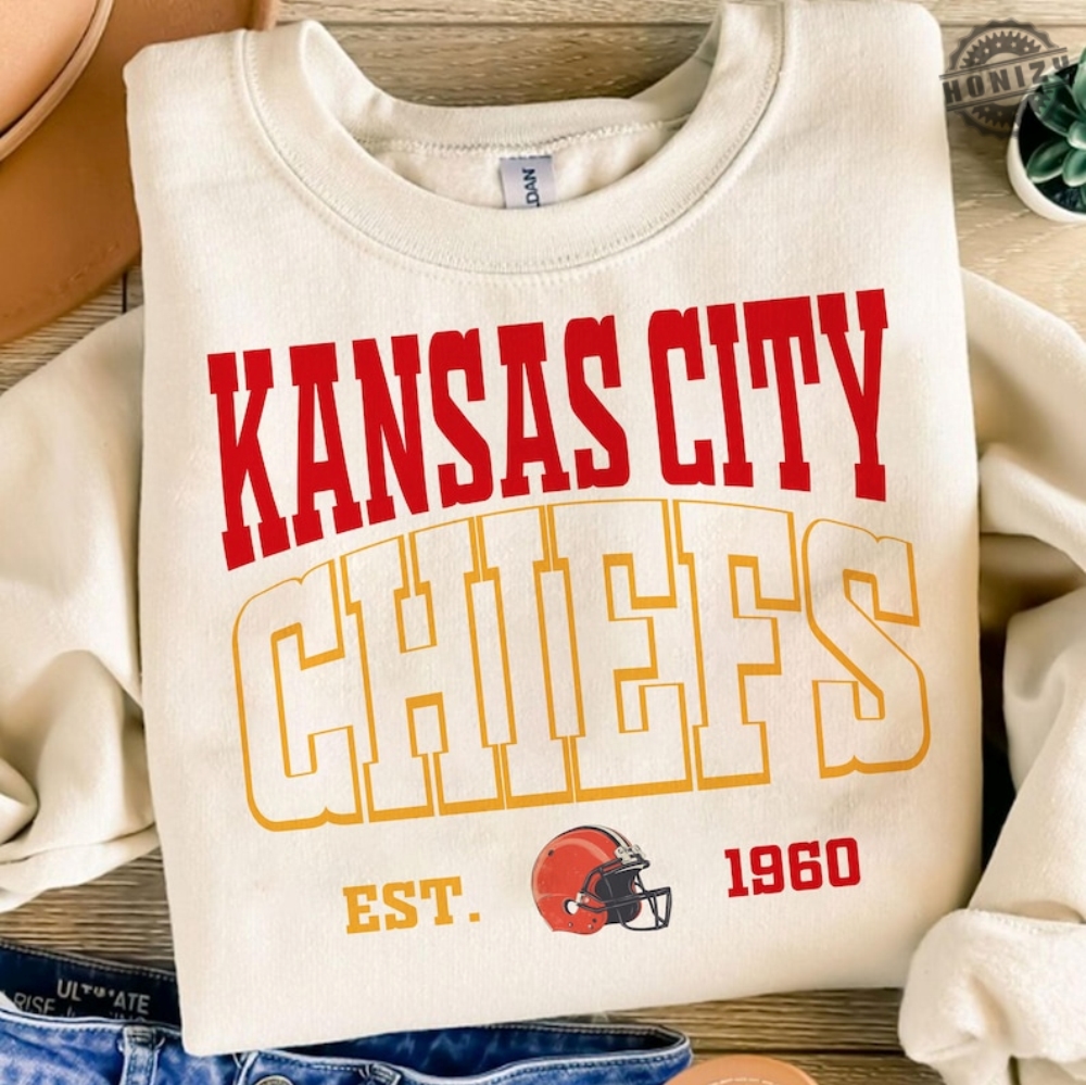 Chiefs Kc Kansas City Shirt Football Kansas City Hoodie Red And Yellow Football Sweatshirt Red Gold Kansas City Football Tshirt honizy 1