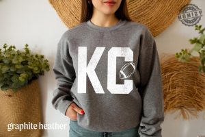 Kansas City Football Shirt Textured Kc Sweatshirt Vintage Look Kc Football Tshirt Gameday Shirt Kc Hoodie Classy Chiefs Football Gift For Chiefs honizy 5