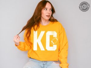 Kansas City Football Shirt Textured Kc Sweatshirt Vintage Look Kc Football Tshirt Gameday Shirt Kc Hoodie Classy Chiefs Football Gift For Chiefs honizy 7