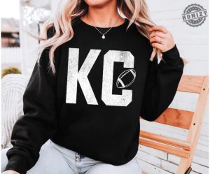 Kansas City Football Shirt Textured Kc Sweatshirt Vintage Look Kc Football Tshirt Gameday Shirt Kc Hoodie Classy Chiefs Football Gift For Chiefs honizy 8