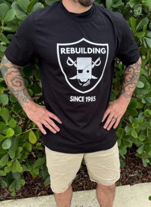 Las Vegas Football Funny Rebuilding Since 1985 Logo Rebrand Oakland Football Raiders Shirt honizy 2