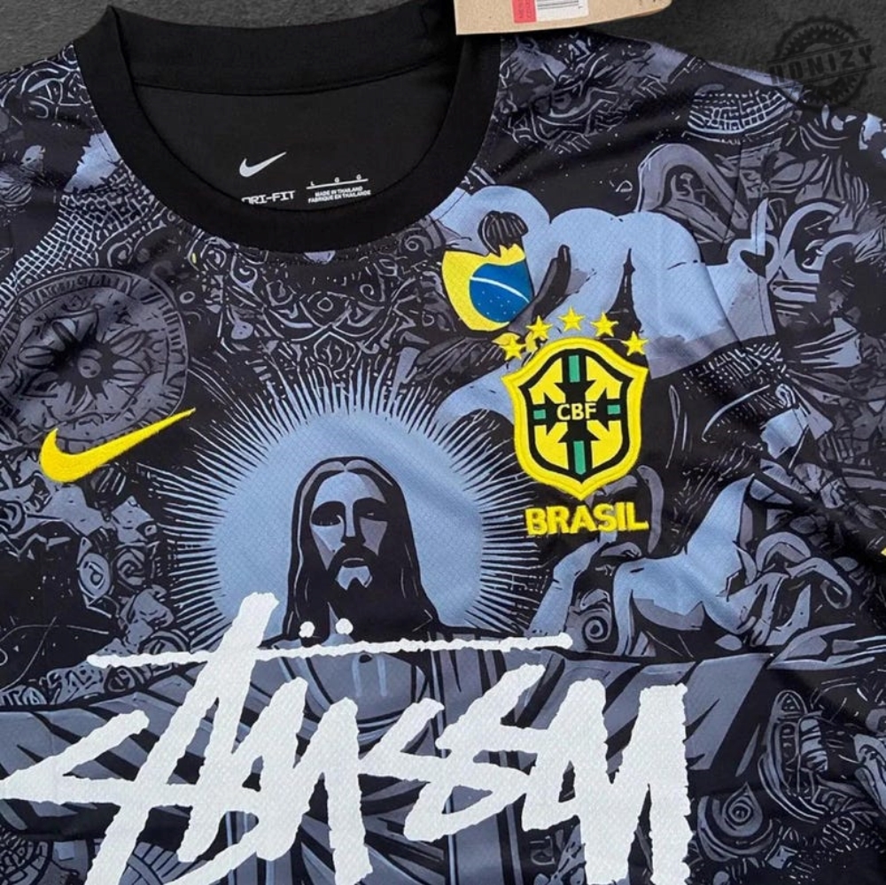 Brazil Stussy Jersey Brasil Football Jersey Brazil National Football Team Shirt Brazilian Jersey Brazil Soccer Jersey Statue