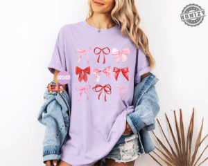 Coquette Valentine Shirt Coquette Bow Sweatshirt Valentine Bow Hoodie Coquette Valentine Tshirt Valentine Gift For Girlfriend honizy 2