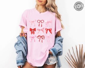 Coquette Valentine Shirt Coquette Bow Sweatshirt Valentine Bow Hoodie Coquette Valentine Tshirt Valentine Gift For Girlfriend honizy 3