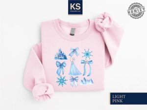 Princess Elsa Bow Shirt Disney Girls Trip Tee Birthday Girl Gift Frozen Coquette Sweater Winter Princess Youthtoddler Tshirt honizy 2