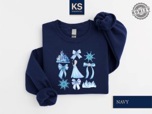 Princess Elsa Bow Shirt Disney Girls Trip Tee Birthday Girl Gift Frozen Coquette Sweater Winter Princess Youthtoddler Tshirt honizy 3