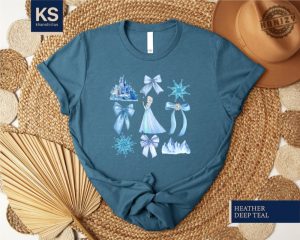 Princess Elsa Bow Shirt Disney Girls Trip Tee Birthday Girl Gift Frozen Coquette Sweater Winter Princess Youthtoddler Tshirt honizy 4