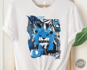 Detroit Lions Basquiat Tee Unisex Graphic Sweatshirt Soft Cotton Casual Wear Hoodie honizy 2