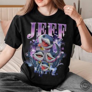 Vintage Jeff The Land Shark Superhero Tshirt Retro 90S Jeffrey Land Shark Hero Hoodie Jeff The Land Shark Homage Sweatshirt honizy 2