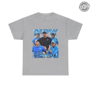 Daddy Dan Campbell Lions Head Coach Bootleg Tee Detroit Football Fans Detroit Lions Gift honizy 5