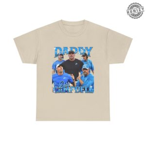 Daddy Dan Campbell Lions Head Coach Bootleg Tee Detroit Football Fans Detroit Lions Gift honizy 8