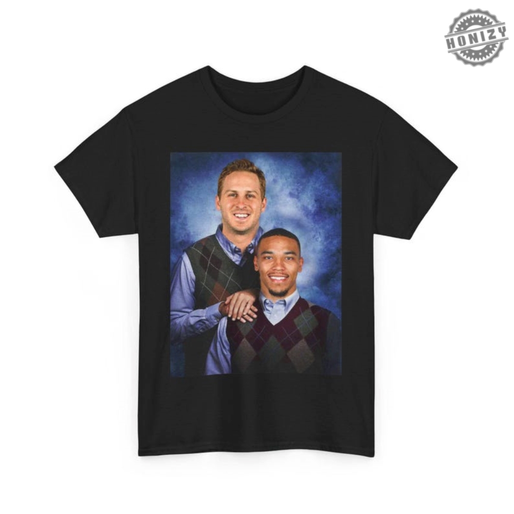 Jared Goff Amon Ra St. Brown Step Brothers Tee Detroit Lions