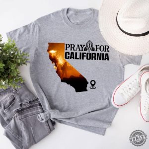 Pray For California Support La Firefighters Shirt honizy 6