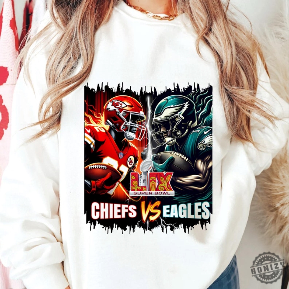 Superbowl 2025 Chiefs Eagles Football 2025 Sports Shirt