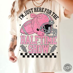 Just Here For The Halftime Show Retro Checkered Football Shirt honizy 4