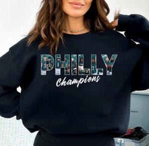 Philadelphia Football Champions Players Typo Unisex Shirt honizy 3