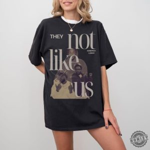 They Not Like Us Kendrick Lamar Retro Hip Hop Graphic Tee honizy 4