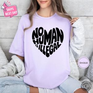 No Human Is Illegal Heart Keep The Immigrant Shirt honizy 4