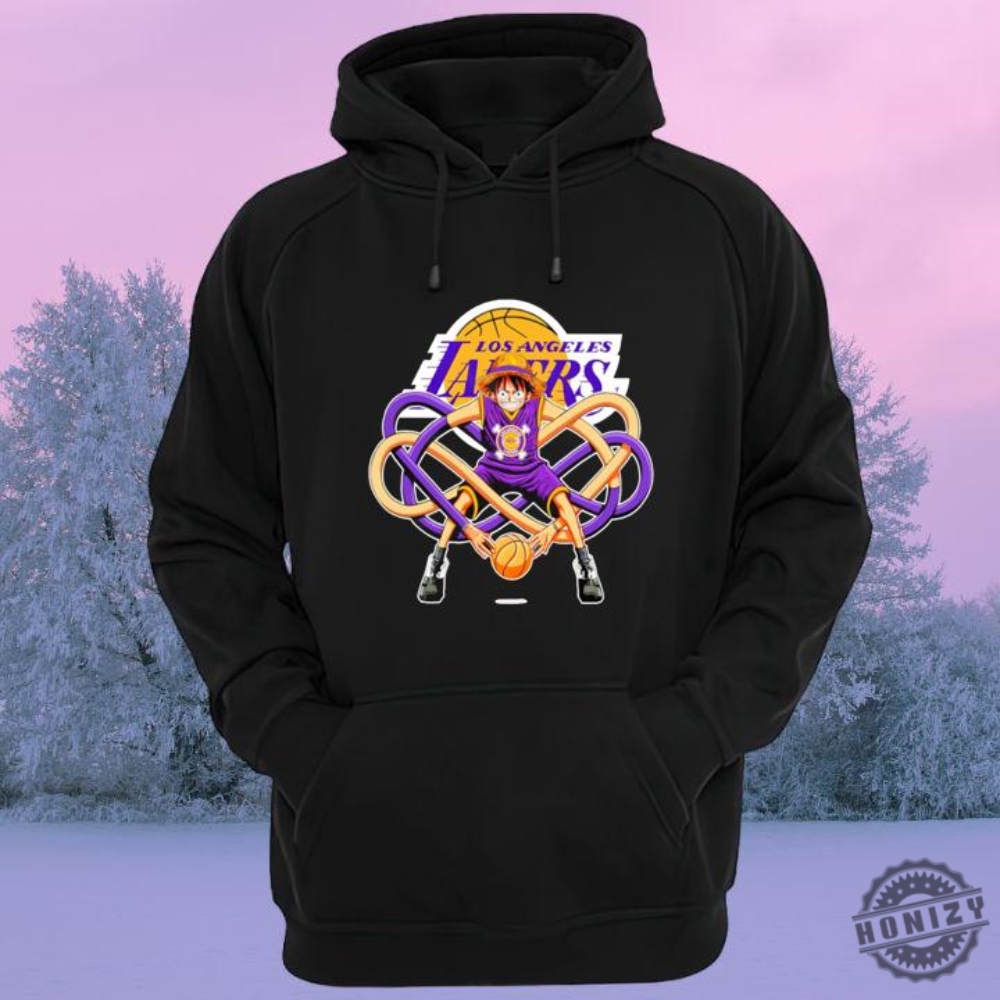 Monkey D. Luffy One Piece Los Angeles Lakers Basketball Shirt 3 Monkey D. Luffy One Piece Los Angeles Lakers Basketball Shirt