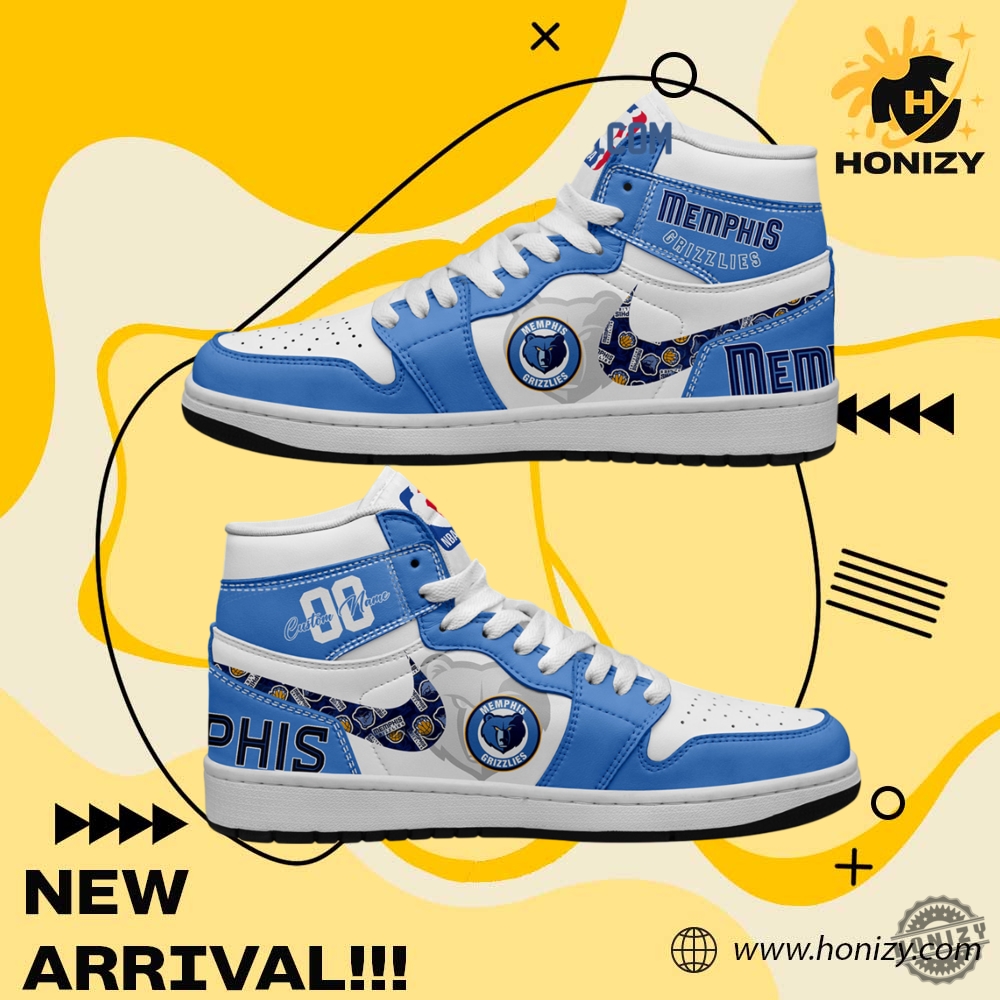 Hottest Trending Shirts, Custom Shoes 16 Memphis Grizzlies Nba Basketball Personalized Air Jordan 1 Shoes