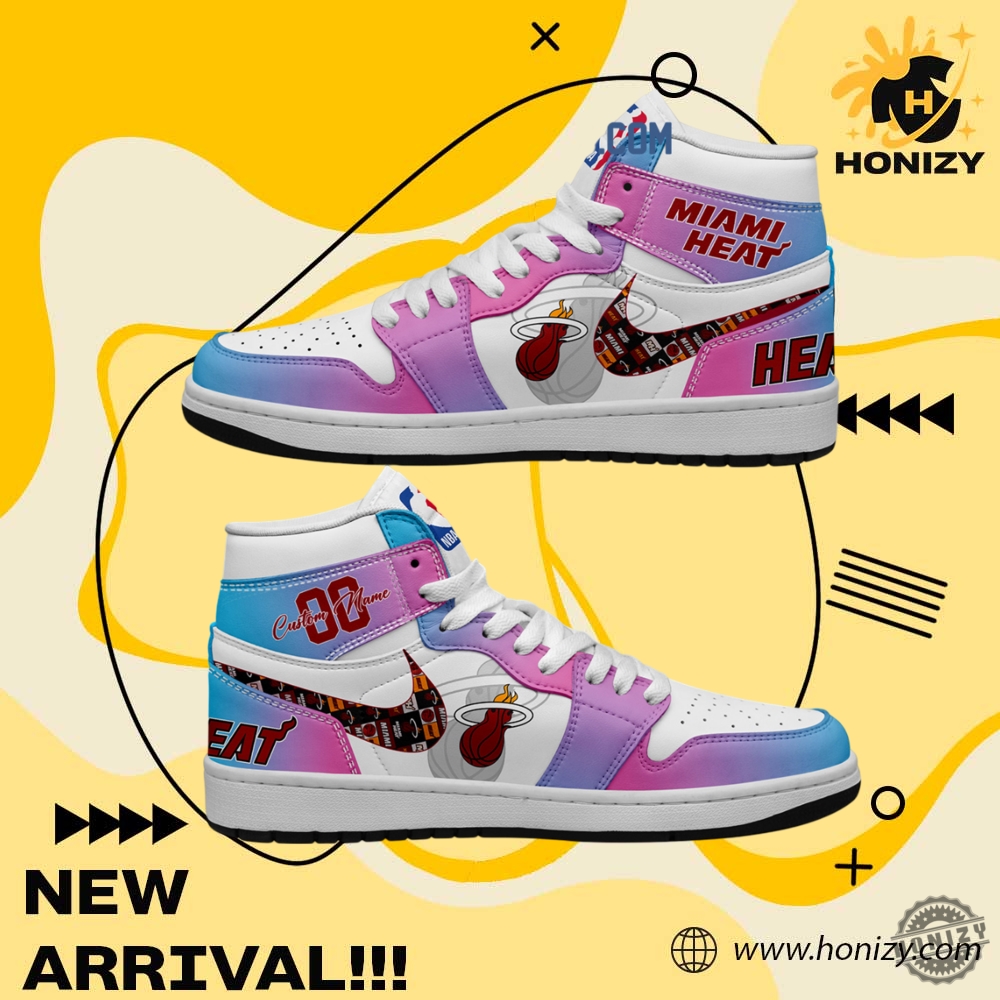 Hottest Trending Shirts, Custom Shoes 20 Miami Heat Nba Basketball Personalized Air Jordan 1 Shoes
