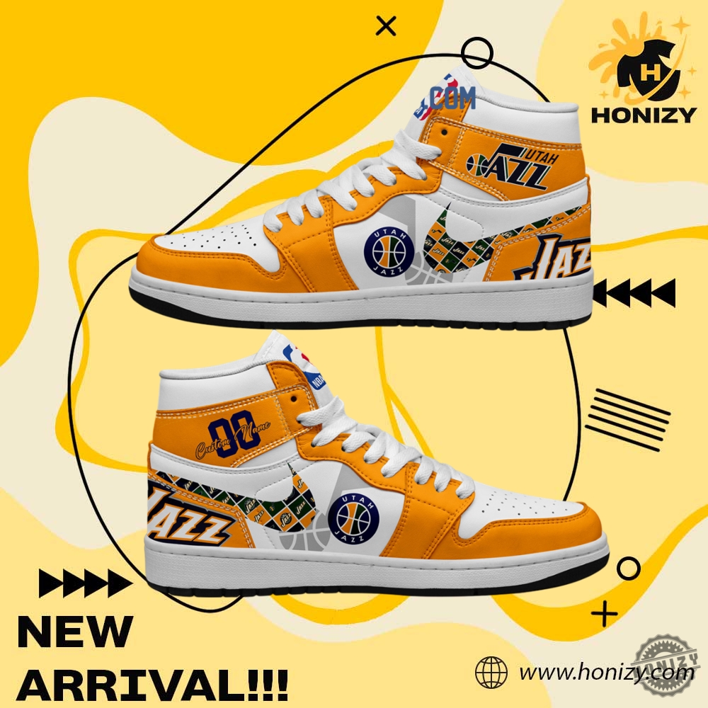 Hottest Trending Shirts, Custom Shoes 21 Utah Jazz Nba Basketball Personalized Air Jordan 1 Shoes