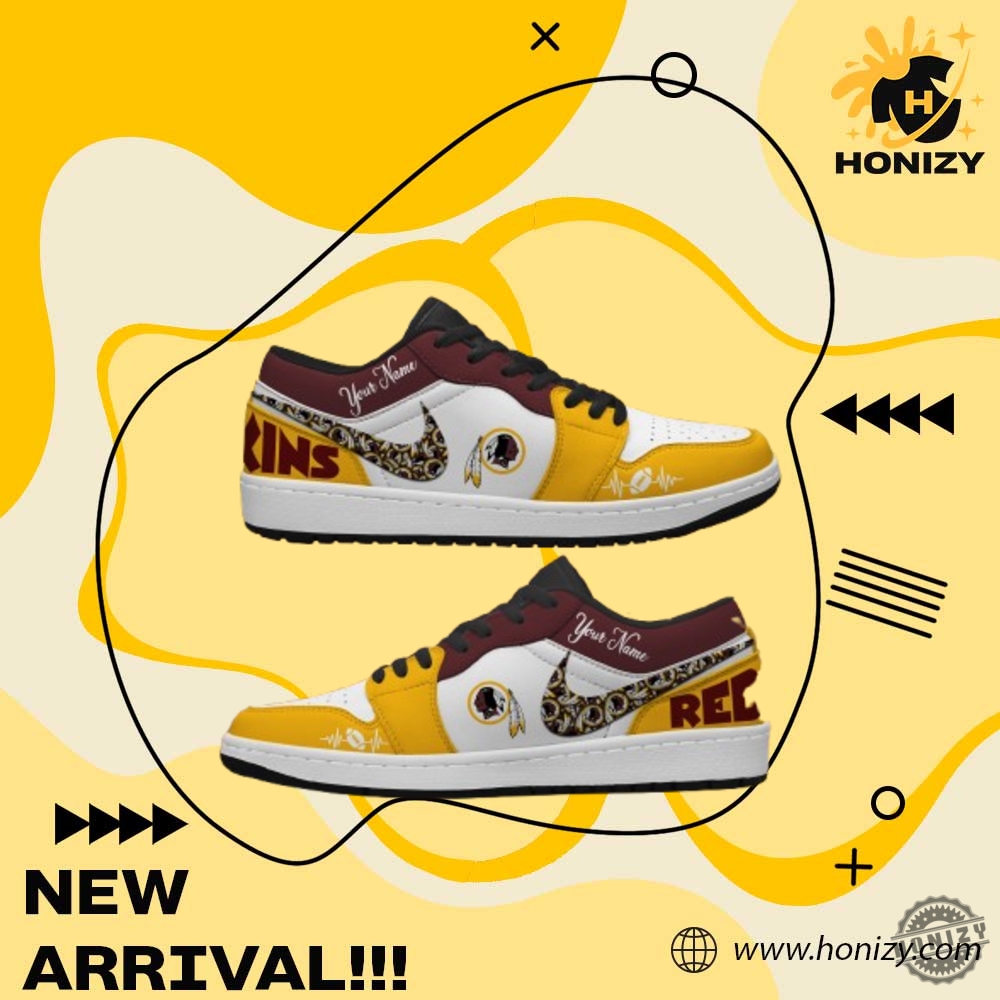 Football NFL 2025 Shirt 18 Washington Redskins Nfl Custom Name Air Jordan 1 Shoes