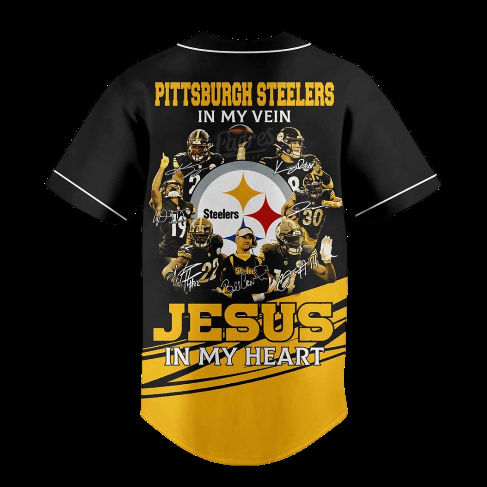 In My Veins Jesus In My Heart Pittsburgh Steelers Baseball Jersey Unisex 3D Shirt 5 In My Veins Jesus In My Heart Pittsburgh Steelers Baseball Jersey Unisex 3D Shirt
