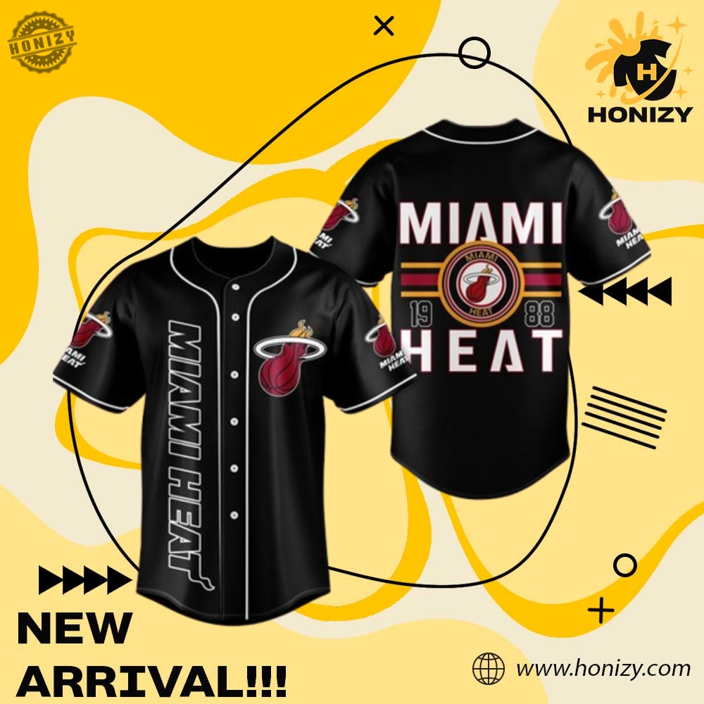 Nba Miami Heat 1988 Black Design Baseball Jersey Unisex Shirt 4 NBA Miami Heat 1988 Black Design Baseball Jersey Unisex Shirt