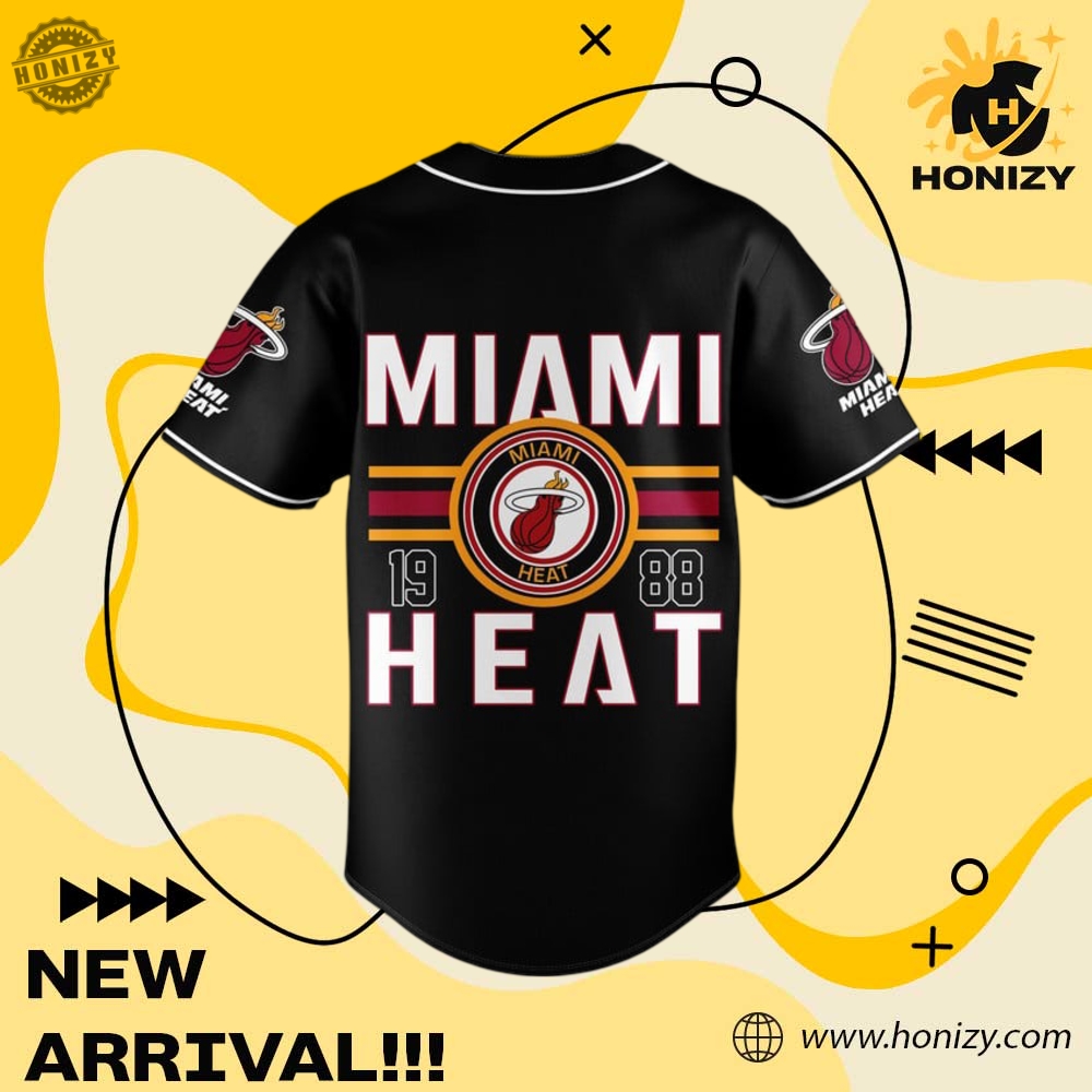 Nba Miami Heat 1988 Black Design Baseball Jersey Unisex Shirt 5 NBA Miami Heat 1988 Black Design Baseball Jersey Unisex Shirt