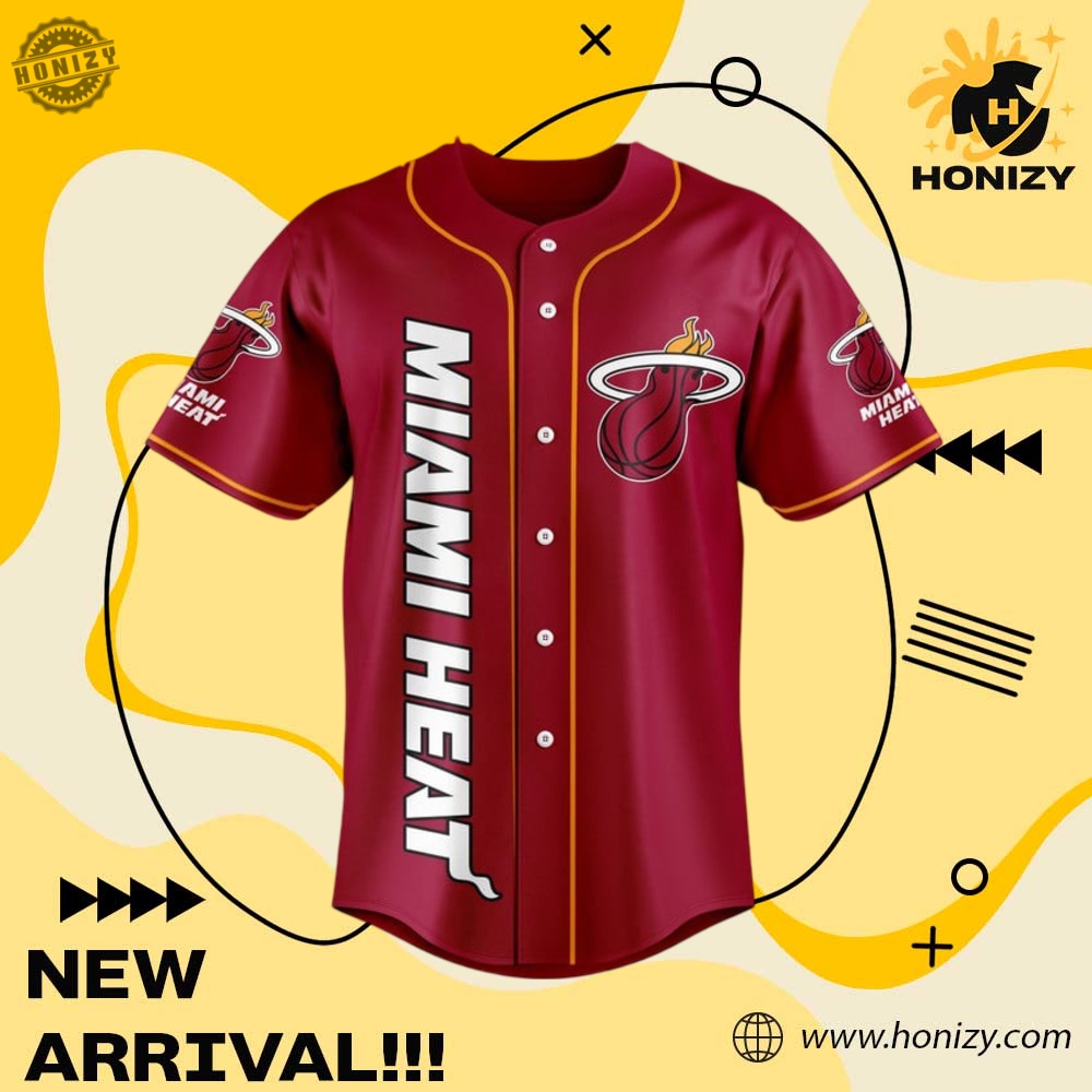 Nba Miami Heat 1988 Red White Design Baseball Jersey Unisex Shirt 4 NBA Miami Heat 1988 Red White Design Baseball Jersey Unisex Shirt