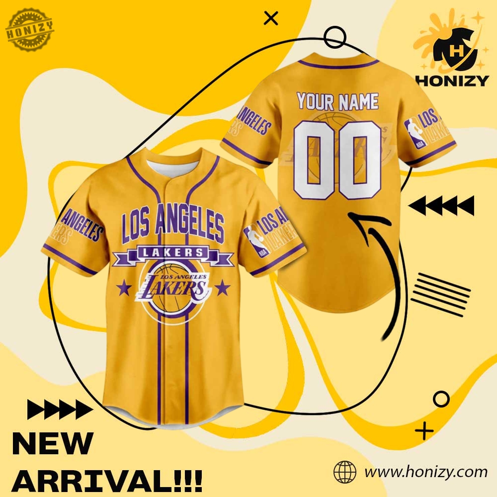Trending Shirt and Shoes 12 Los Angeles Lakers Custom Name Personalized Baseball Jersey Unisex Shirt