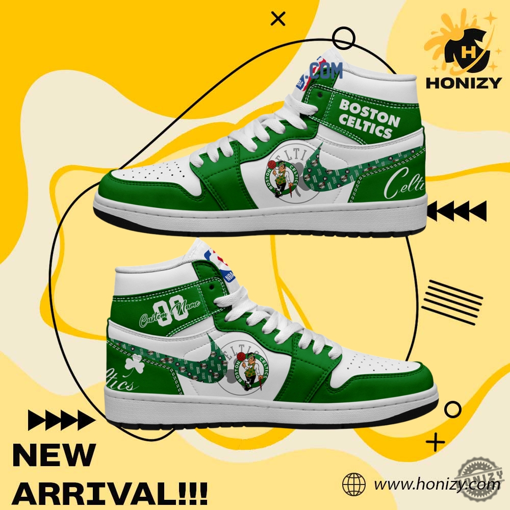sport jersey, shoes, shirt 22 Nba Boston Celtics Personalized Air Jordan 1 Shoes