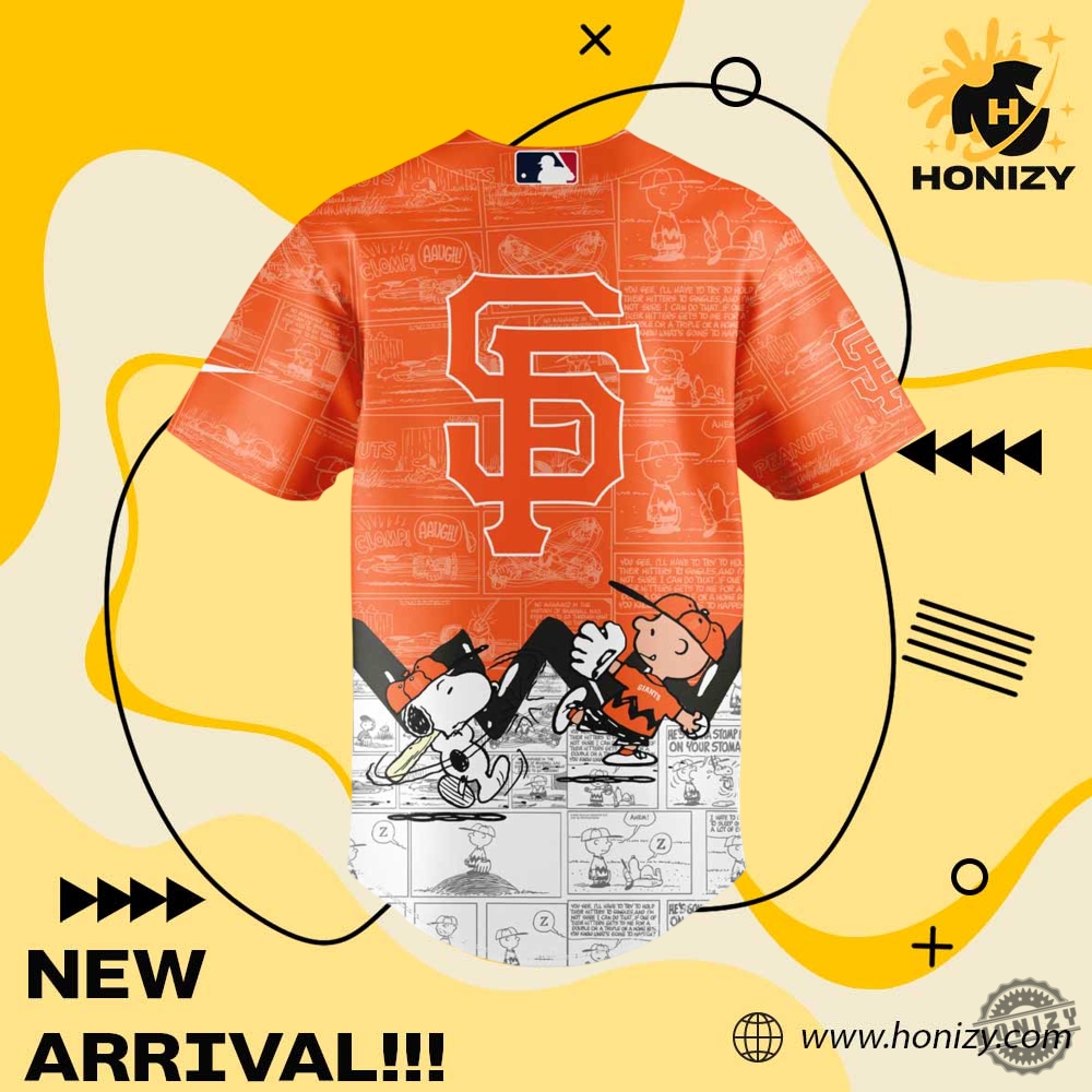 San Francisco Giants Peanuts Baseball Jersey 5 San Francisco Giants Peanuts Baseball Jersey
