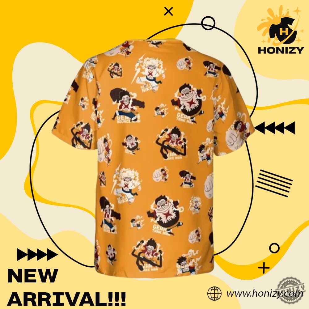 Evolution Luffy Gear One Piece 3D Over Printed Shirt 3 Evolution Luffy Gear One Piece 3D Over Printed Shirt