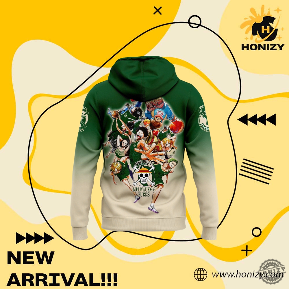 Milwaukee Bucks X One Piece 3D Over Printed 5 Milwaukee Bucks x One Piece 3D Over Printed