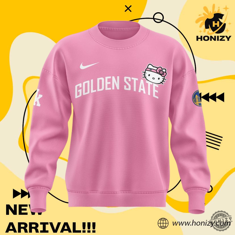 Nba Golden State Warriors X Hello Kitty 3D Over Printed Shirt 4 NBA Golden State Warriors x Hello Kitty 3D Over Printed Shirt