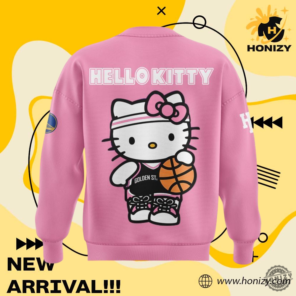 Nba Golden State Warriors X Hello Kitty 3D Over Printed Shirt 5 NBA Golden State Warriors x Hello Kitty 3D Over Printed Shirt