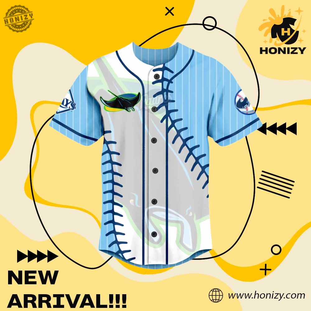 Tampa Bay Rays Blue Baseball Jersey Custom Name Shirt 4 Tampa Bay Rays Blue Baseball Jersey Custom Name Shirt
