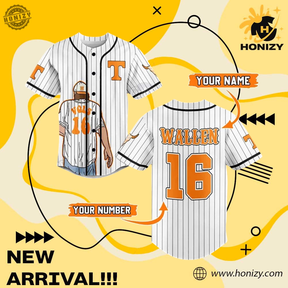 NBA 2025 Playoff Gift 14 Tennessee Volunteers Morgan Wallen Custom Name Baseball Jersey