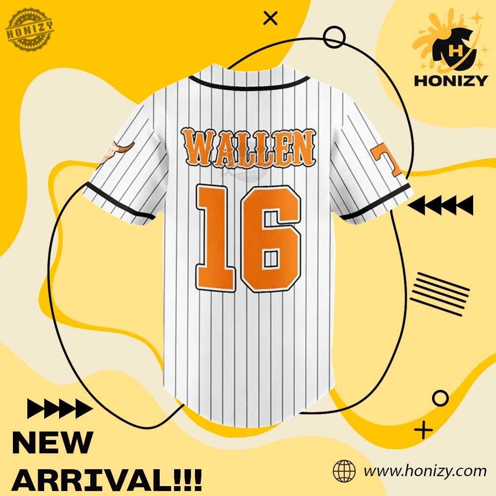 Tennessee Volunteers Morgan Wallen Custom Name Baseball Jersey 5 Tennessee Volunteers Morgan Wallen Custom Name Baseball Jersey