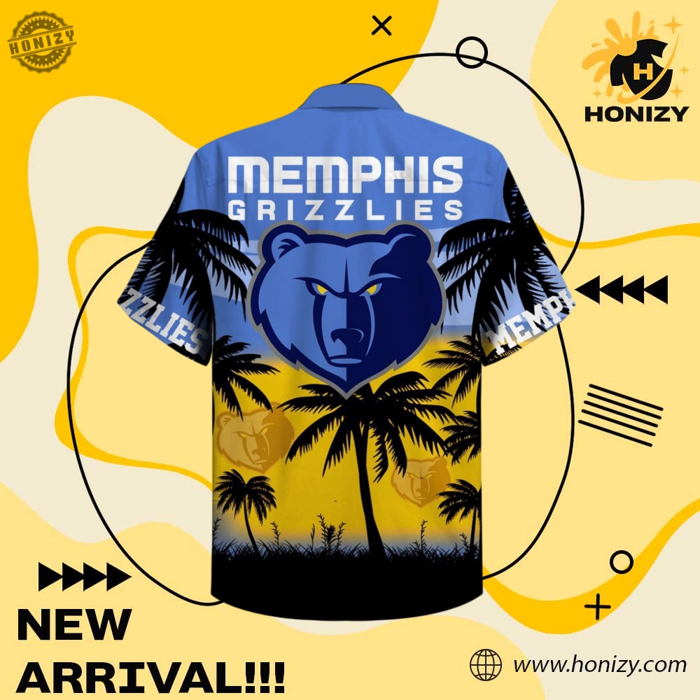 Nba Memphis Grizzlies Palm Trees Hawaiian 3D Over Printed Shirt 3 NBA Memphis Grizzlies Palm Trees Hawaiian 3D Over Printed Shirt